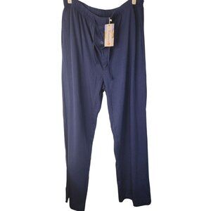 Mens Navy Blue Pajama Pants XXL By Yimanie With Elastic Waist & Drawstring